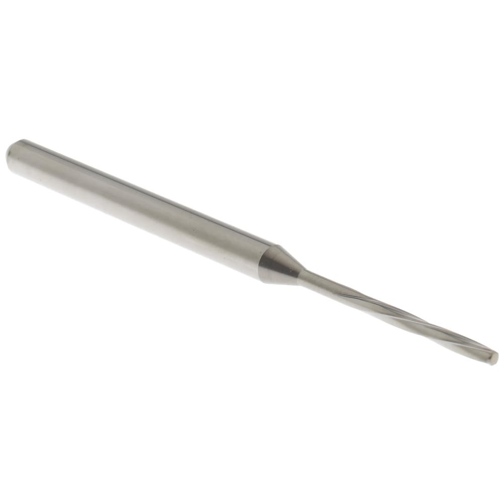 Chucking Reamer: 1.3 mm Dia, 50 mm OAL, 10 mm Flute Length, Spiral Flute, Straight Shank, Solid Carbide