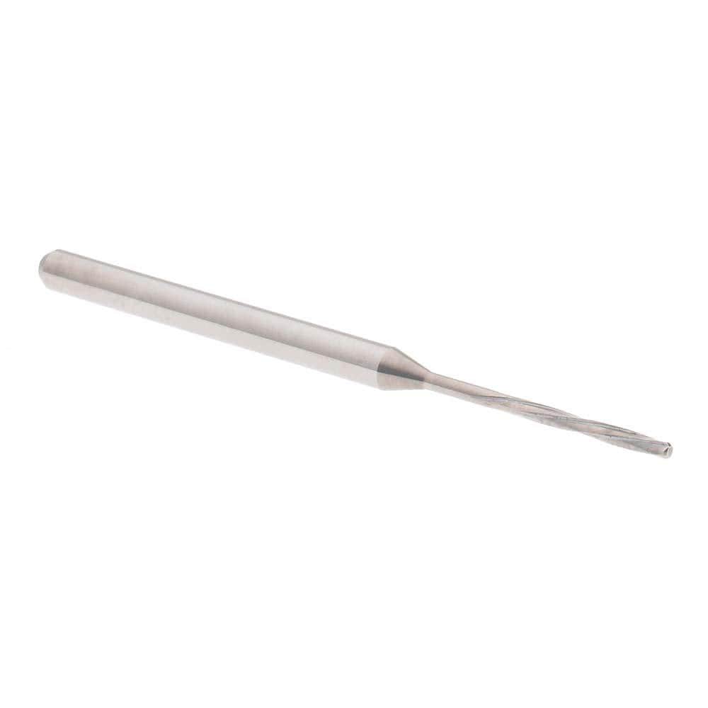 Chucking Reamer: 1.24 mm Dia, 50 mm OAL, 10 mm Flute Length, Spiral Flute, Straight Shank, Solid Carbide