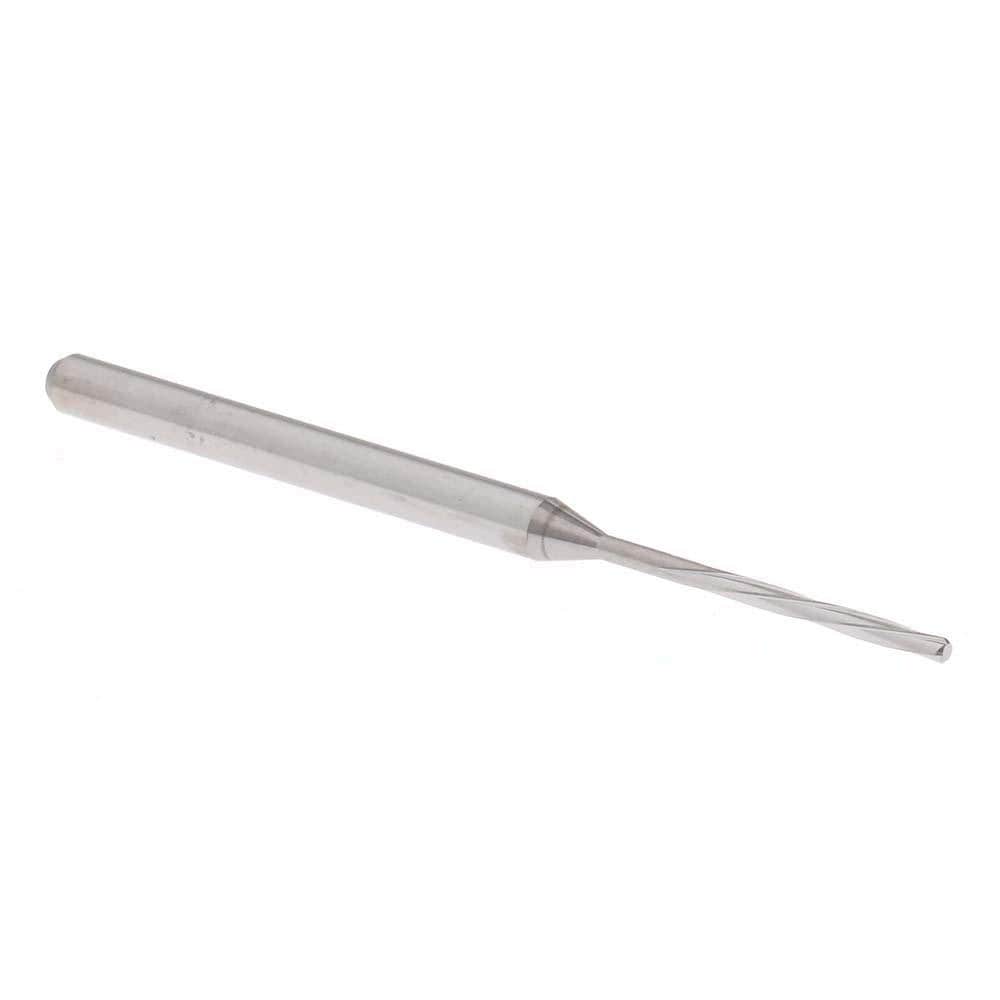 Chucking Reamer: 1.2 mm Dia, 50 mm OAL, 10 mm Flute Length, Spiral Flute, Straight Shank, Solid Carbide