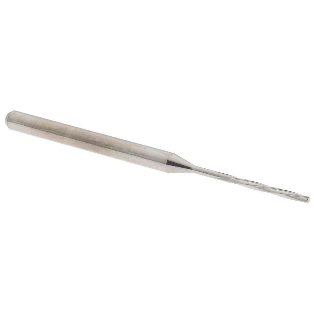 Chucking Reamer: 1.11 mm Dia, 50 mm OAL, 10 mm Flute Length, Spiral Flute, Straight Shank, Solid Carbide