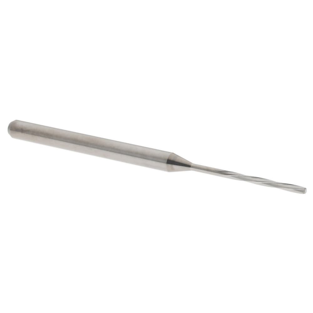 Chucking Reamer: 1.1 mm Dia, 50 mm OAL, 10 mm Flute Length, Spiral Flute, Straight Shank, Solid Carbide