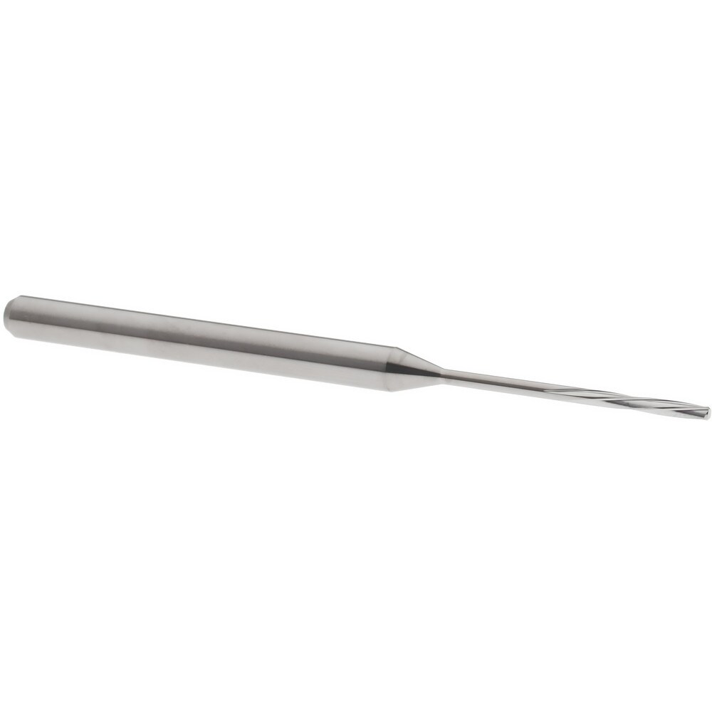 Chucking Reamer: #59, 50 mm OAL, 7 mm Flute Length, Spiral Flute, Straight Shank, Solid Carbide