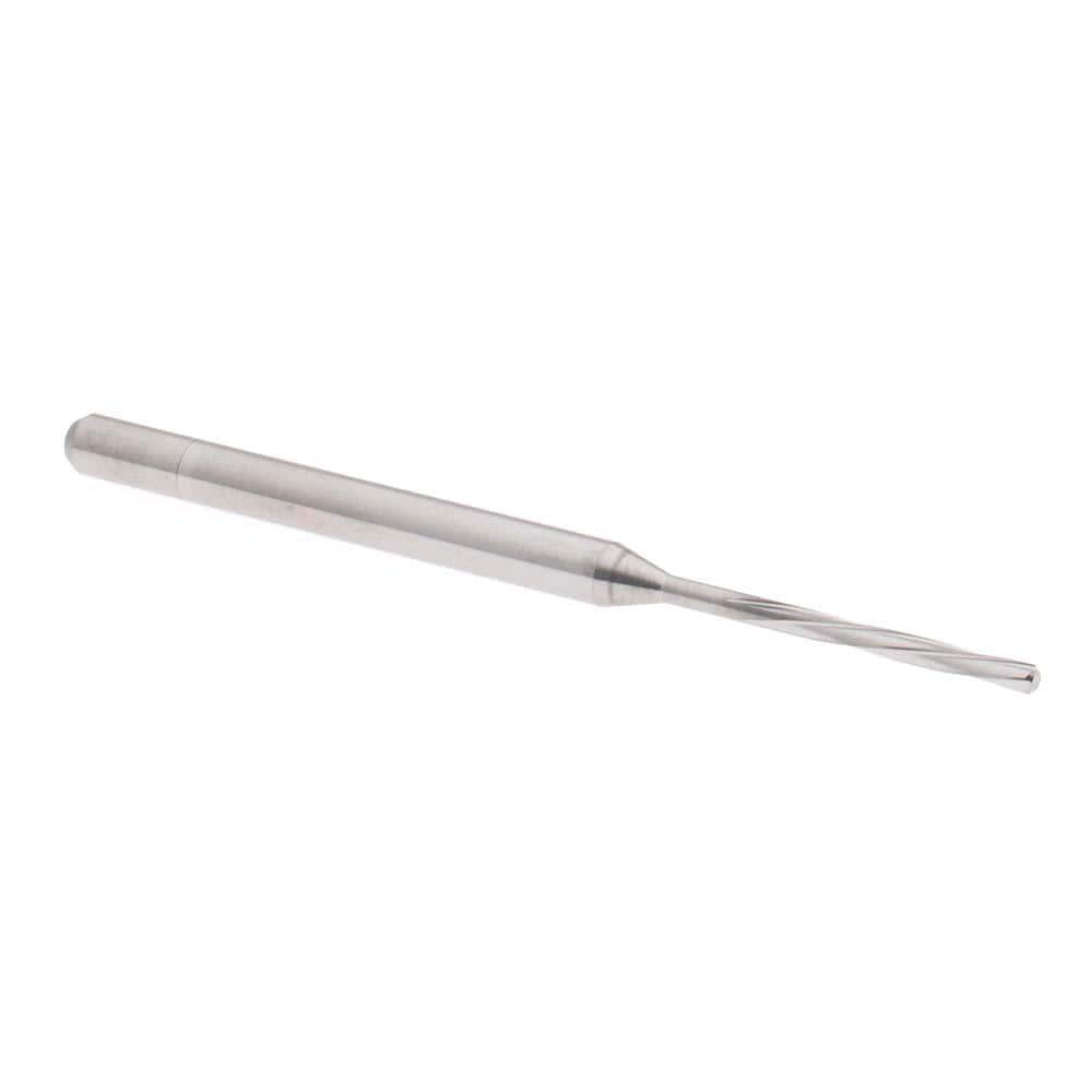 Chucking Reamer: #55, 50 mm OAL, 10 mm Flute Length, Spiral Flute, Straight Shank, Solid Carbide