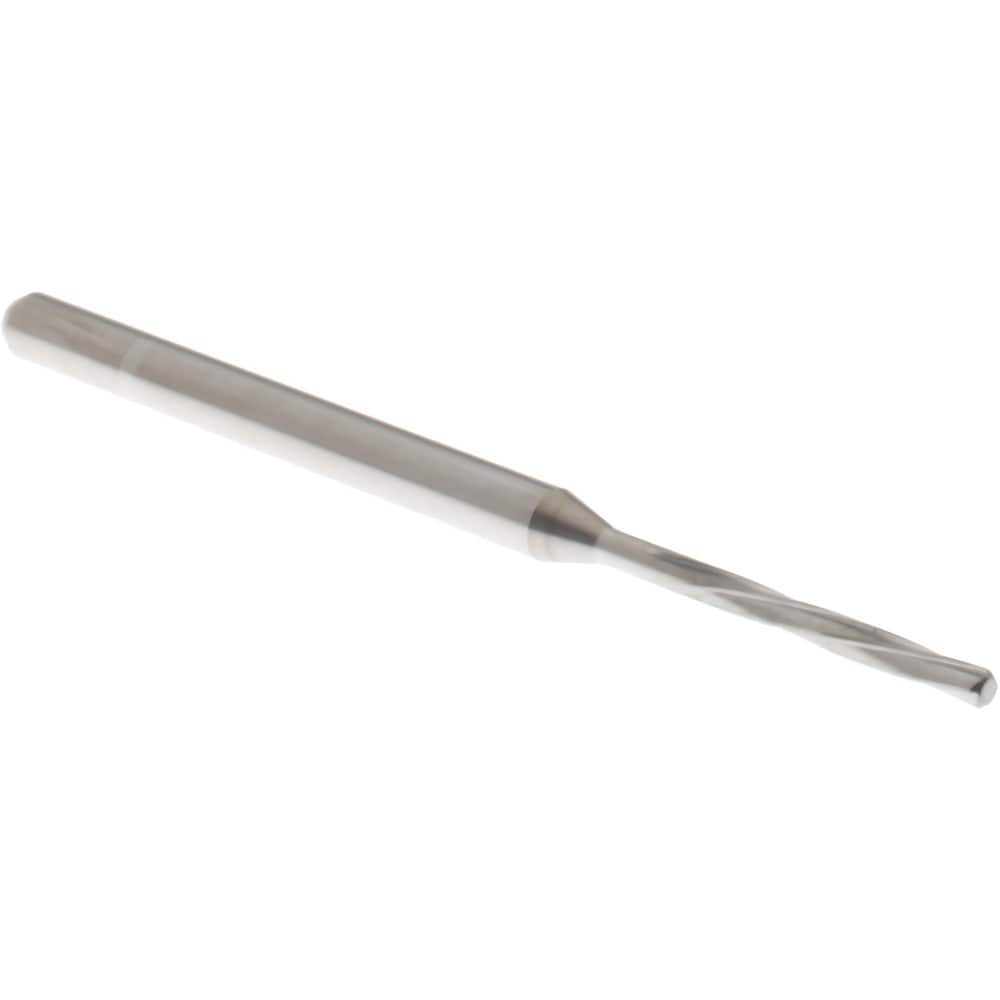 Chucking Reamer: 1.53 mm Dia, 50 mm OAL, 10 mm Flute Length, Spiral Flute, Straight Shank, Solid Carbide