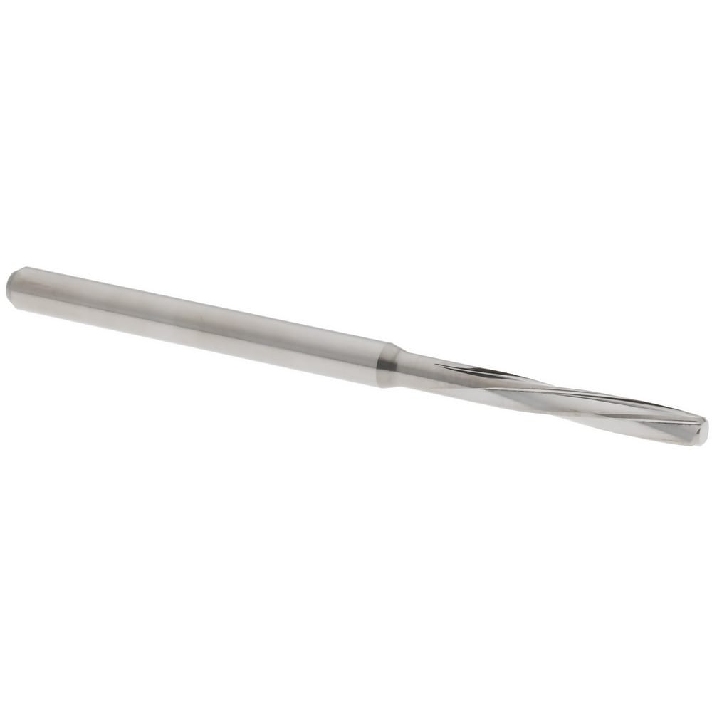 Chucking Reamer: 2.29 mm Dia, 50 mm OAL, 11 mm Flute Length, Spiral Flute, Straight Shank, Solid Carbide