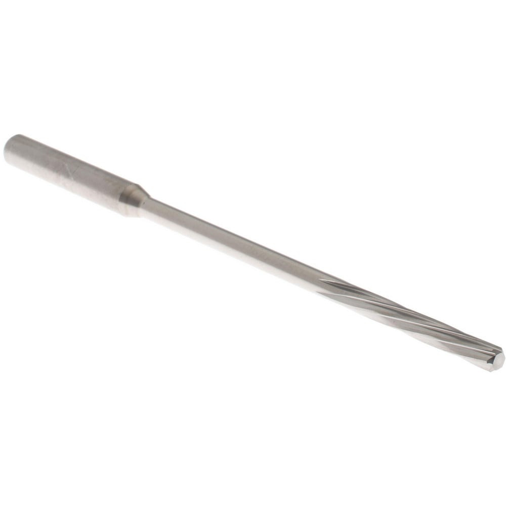 Chucking Reamer: 2.59 mm Dia, 75 mm OAL, 14 mm Flute Length, Spiral Flute, Straight Shank, Solid Carbide