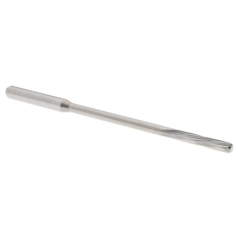 Chucking Reamer: 2.72 mm Dia, 75 mm OAL, 14 mm Flute Length, Spiral Flute, Straight Shank, Solid Carbide