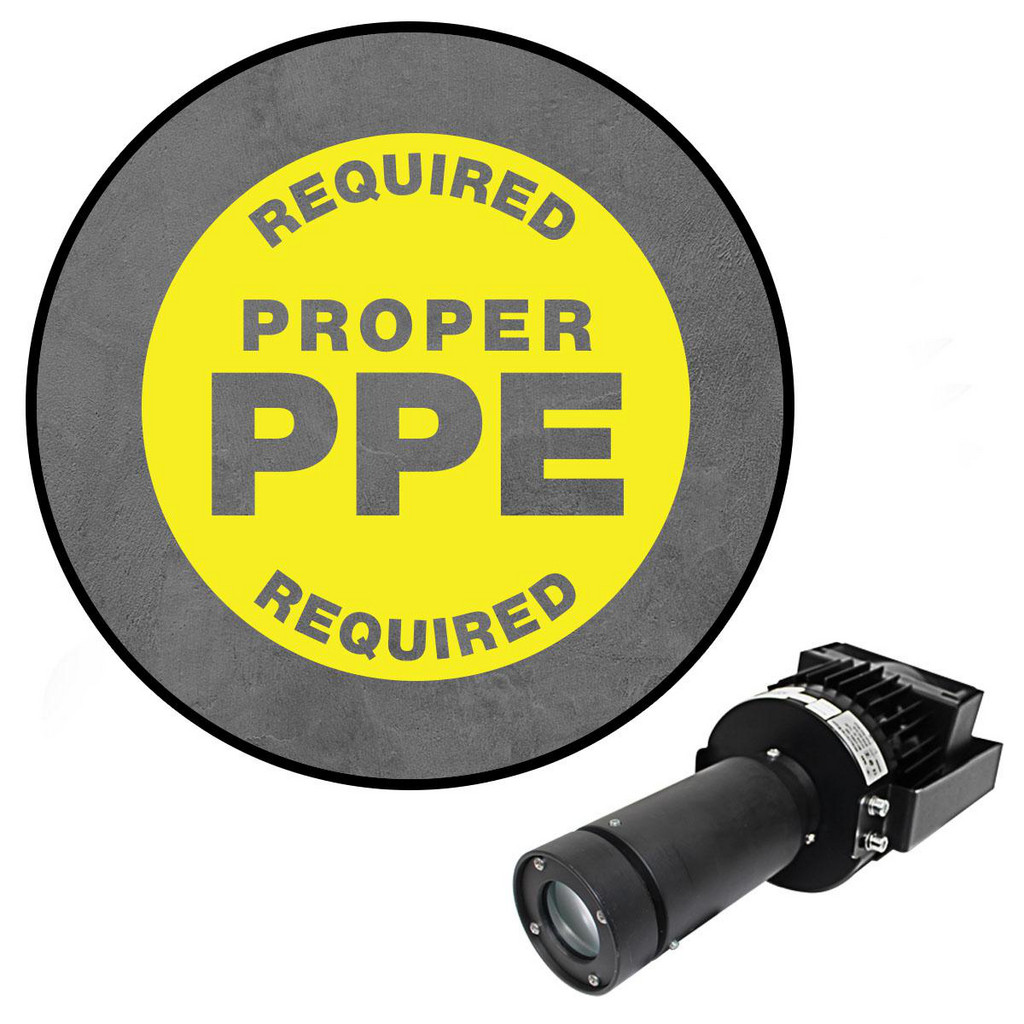 Visual Workplace - LED Sign Projectors: Sign Type: PPE; Legend: PROPER ...
