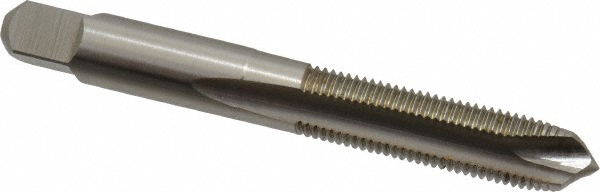Spiral Point Tap: 3/8-24, UNF, 3 Flutes, Plug, 2B, High Speed Steel, Bright Finish