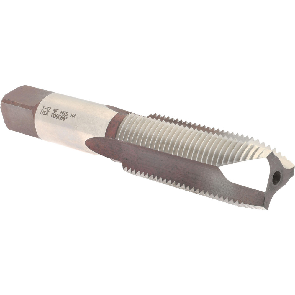 Hertel K013227AS Spiral Point Tap: 1-12, UNF, 3 Flutes, Plug, 3B, High Speed Steel, Bright Finish Image