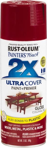 Rust-Oleum - Enamel Spray Paint: Colonial Red, Gloss, 12 oz - 70306667 -  MSC Industrial Supply