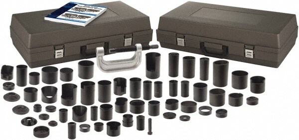 Automotive Repair & Service Kits; Type: Master Ball Joint Set ; Kit Type: Master Ball Joint Set ; Number of Pieces: 60.0; 60.0 ; Contents: 2 cases;55 Adapters;Application Charts and Diagrams;Ball Joint Application Guide;C-Frame ; PSC Code: 4910