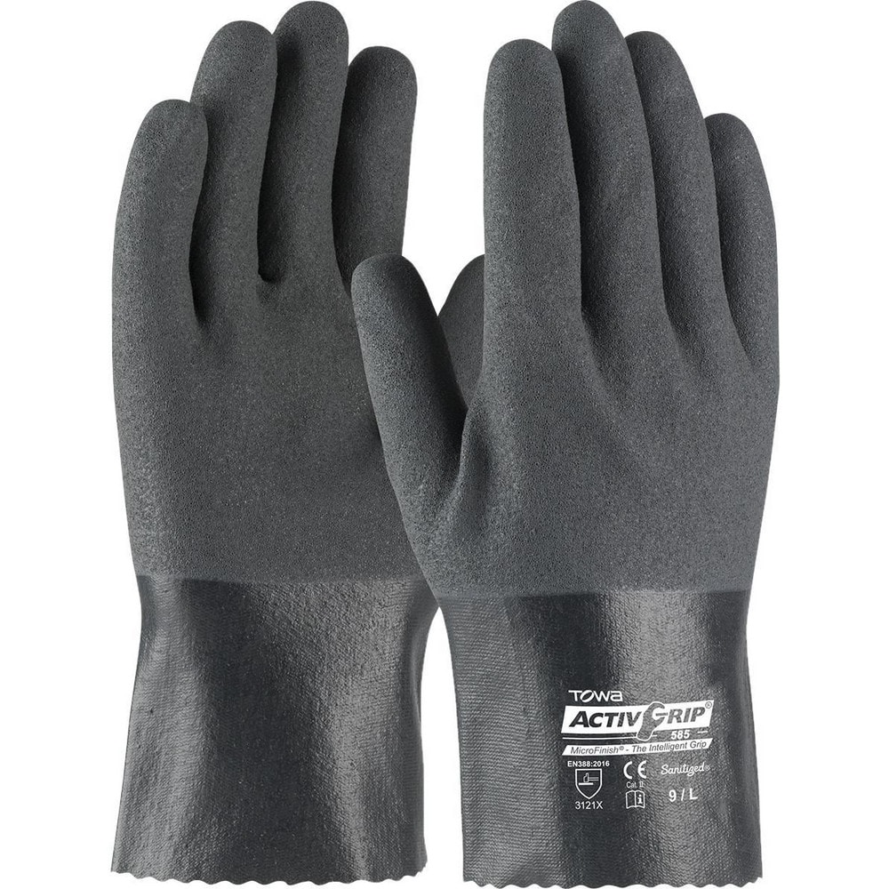 PIP - Work Gloves: Large, Nitrile-Coated Nitrile, General Purpose