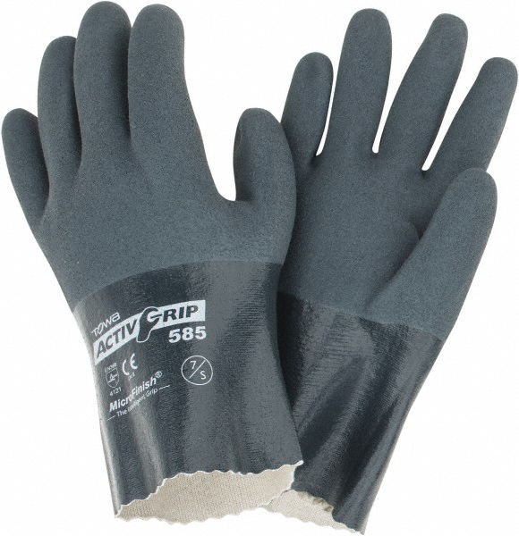 General Purpose Work Gloves: Small, Nitrile Coated, Nitrile