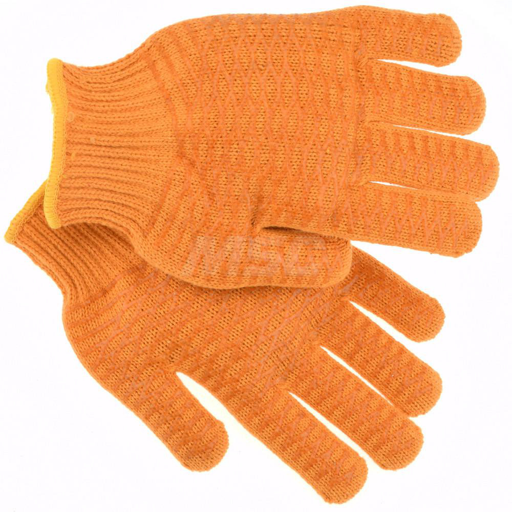 General Purpose Work Gloves: Medium, Polyvinylchloride Coated, Polyester
