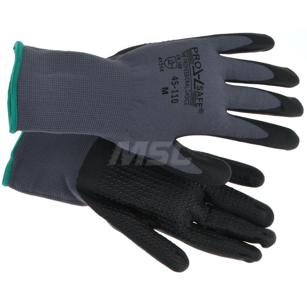 General Purpose Work Gloves: Small, Nitrile Coated, Nylon