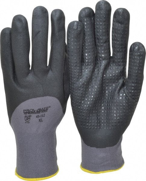 General Purpose Work Gloves: Large, Nitrile Coated, Nylon 45-100-L