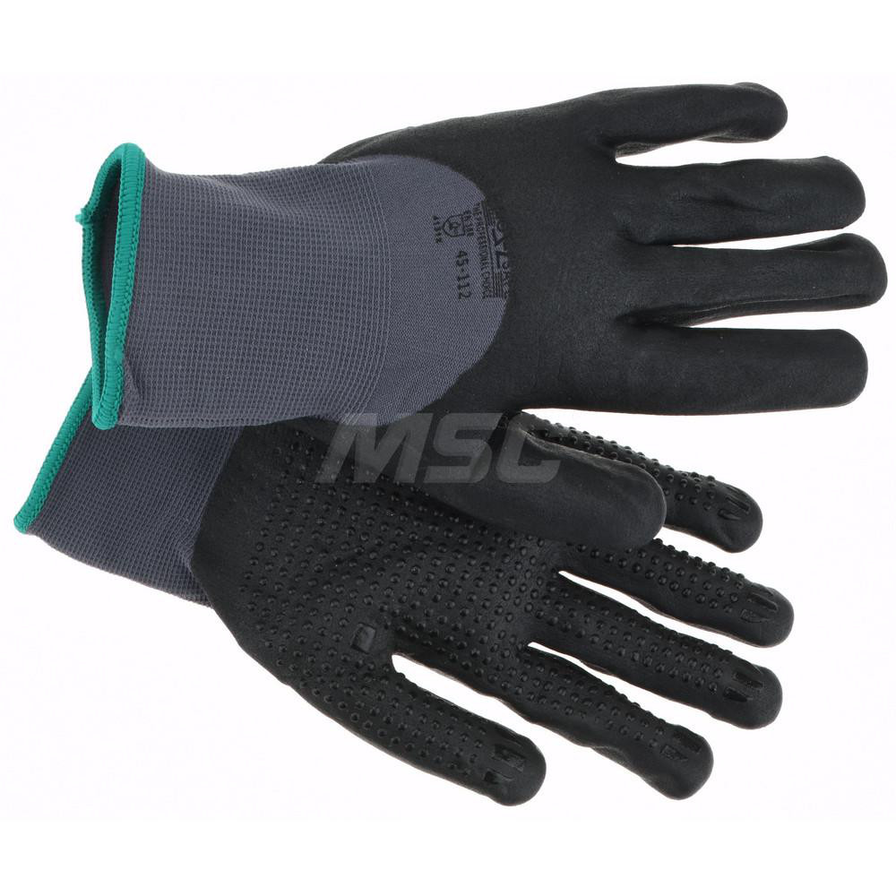 General Purpose Work Gloves: X-Small, Nitrile Coated, Nylon