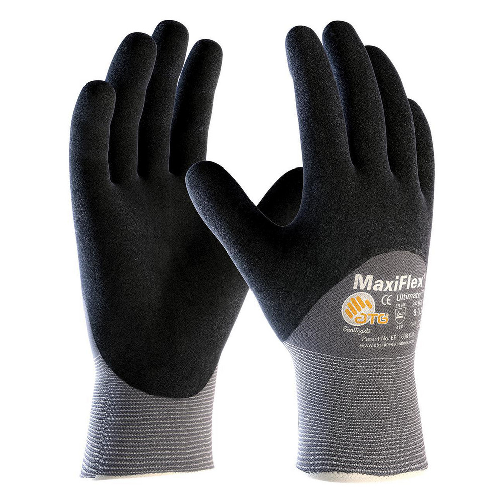 General Purpose Work Gloves: 2X-Small, Nitrile Coated, Nylon
