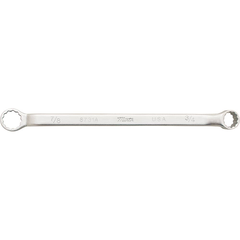 Chrome Finish 12-1/4 Overall Length Martin 1952 Forged Alloy Steel 1-5/8 Opening Straight Service Wrench 