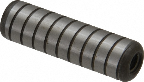 Spiral Vent Pull Out Dowel Pin: 1/2 x 1-3/4", Alloy Steel, Grade 4000, Black Luster Finish