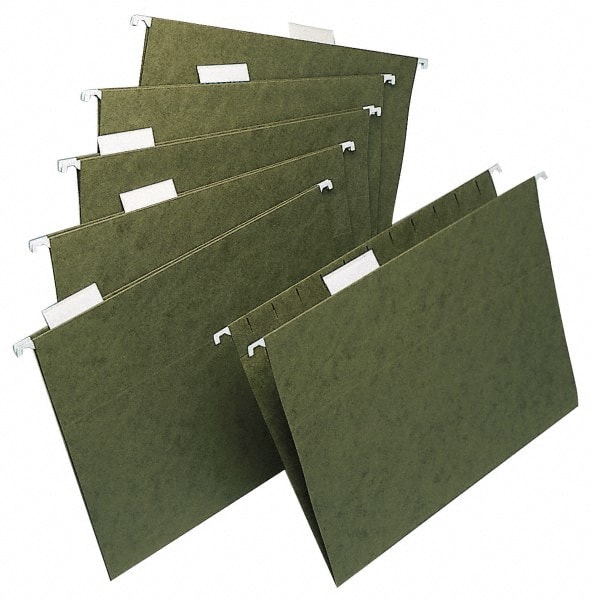 Hanging File Folder: Legal, Green, 25/Pack