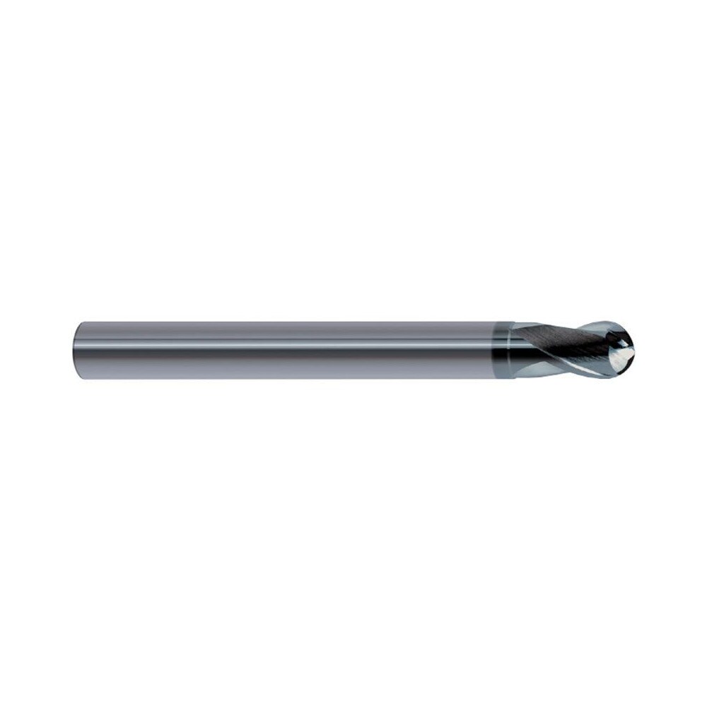 Ball End Mill: 1/2" Dia, 1/2" LOC, 2 Flute, Solid Carbide