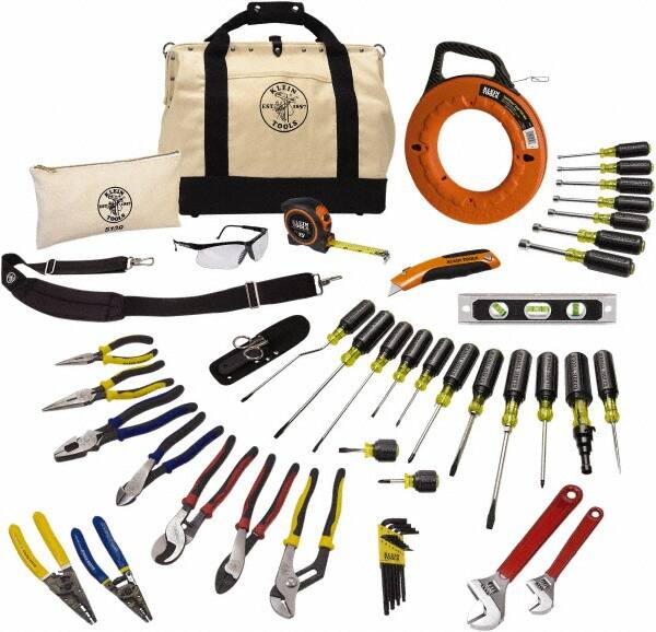 Combination Hand Tool Set: 41 Pc, Electrician's Tool Set