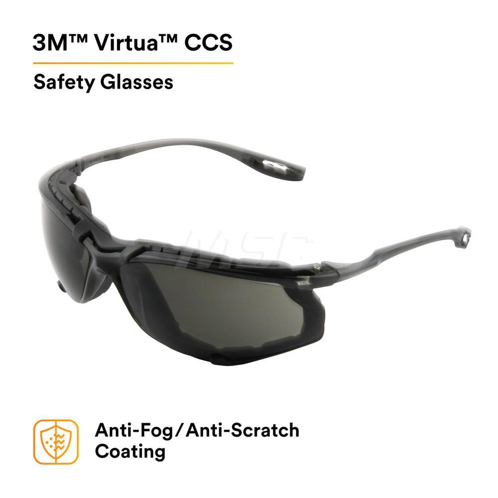 3M - Safety Glass: Virtua, Gray Lenses, Anti-Fog & Scratch-Resistant, ANSI  Z87.1+;CSA Z94.3 - 70452883 - MSC Industrial Supply