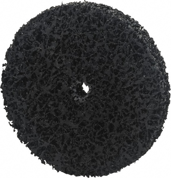 Deburring Disc: 4" Dia, 3/8" Hole, Extra Coarse Grade, Silicon Carbide