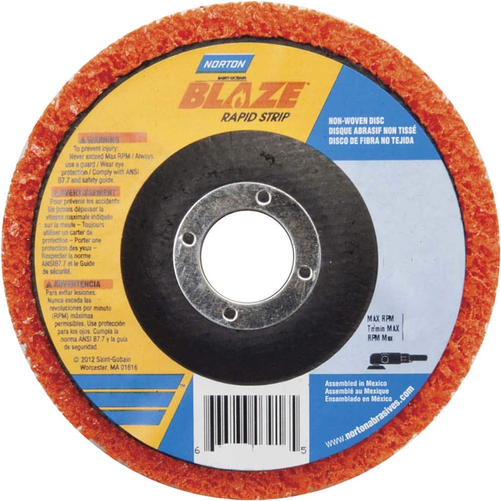 Deburring Disc: 4-1/2" Dia, 7/8" Hole, Extra Coarse Grade, Aluminum Oxide/Ceramic