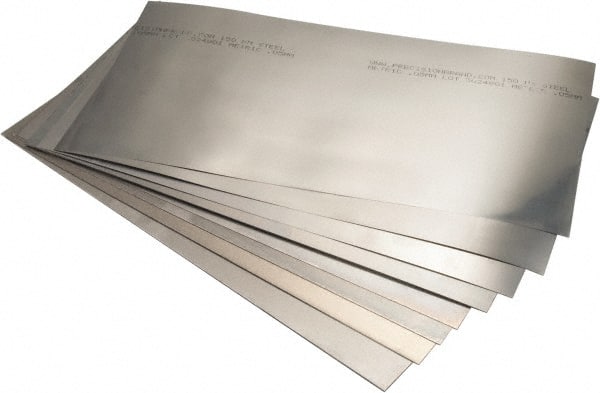 Precision Brand 16999 10 Piece, 0.05 to 0.800 mm Thickness, Steel Shim Stock Sheet Assortment 
