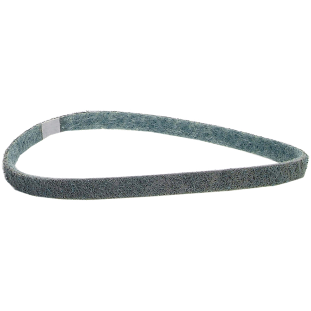 Abrasive Belt: 1/2" Wide, 18" OAL, 320 Grit, Aluminum Oxide - Non-Woven, Very Fine Grade, Y Weighted, Wet & Dry,  Series Rapid Prep