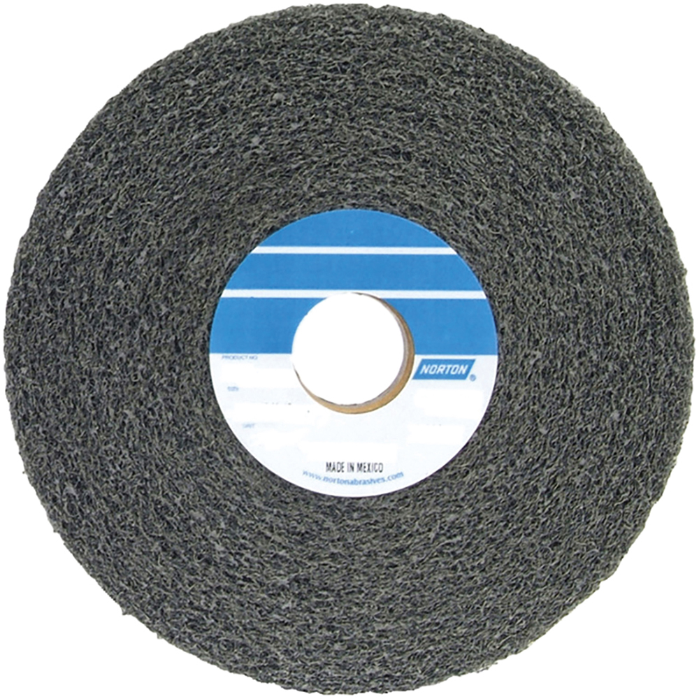 Deburring Wheel: 4" Dia, 1" Face Width, 1" Hole, 4 Density, Silicon Carbide - Fine Grade, Convolute