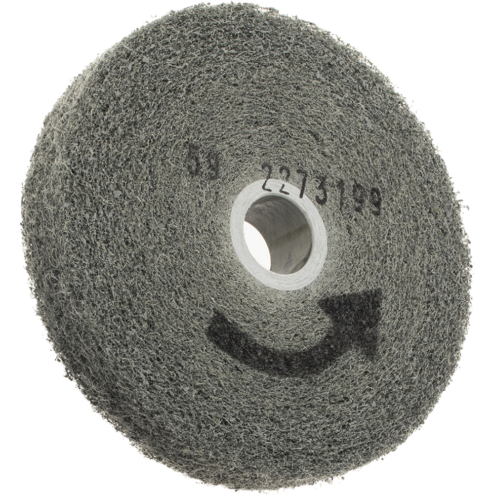 Norton Deburring Wheel 6" Dia, 1" Face Width, 1" Hole, Density 4