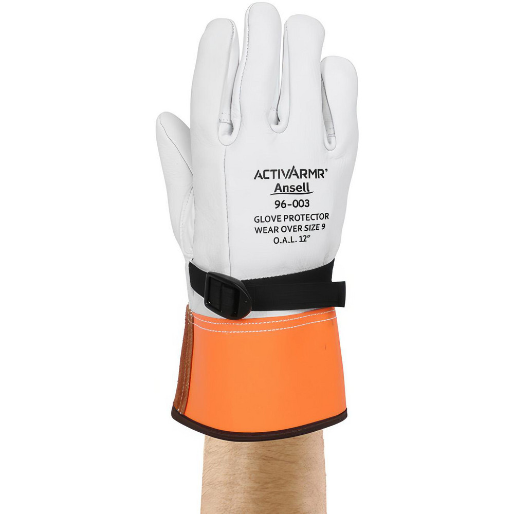 Goatskin Leather Linesman Gloves: Activarmr RIGHVCVR, Class 1 to 4, Size X-Large, 12" Long - Natural, Pair, ASTM
