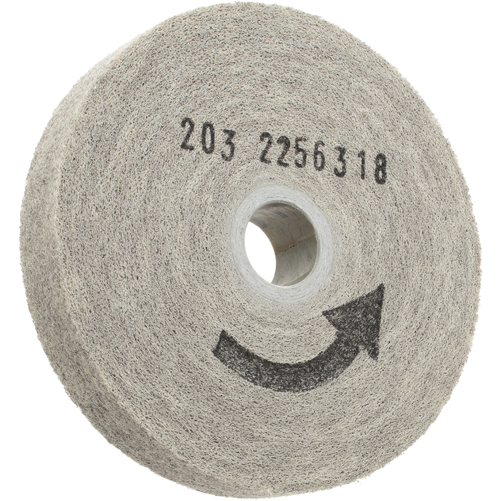 Norton Deburring Wheel 6" Dia, 1" Face Width, 1" Hole, Density 6