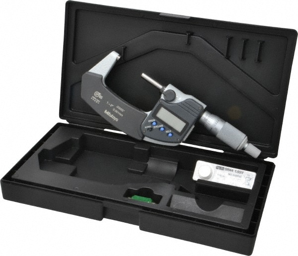 Mitutoyo 293-331-30 Electronic Outside Micrometer: 2", Solid Carbide Measuring Face, IP65 Image