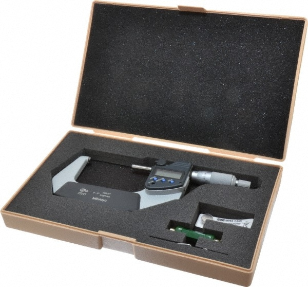 Mitutoyo 293-332-30 Electronic Outside Micrometer: 3", Solid Carbide Measuring Face, IP65 Image