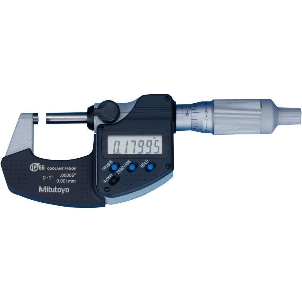 Mitutoyo - Electronic Outside Micrometer: 0.00 mm to 1