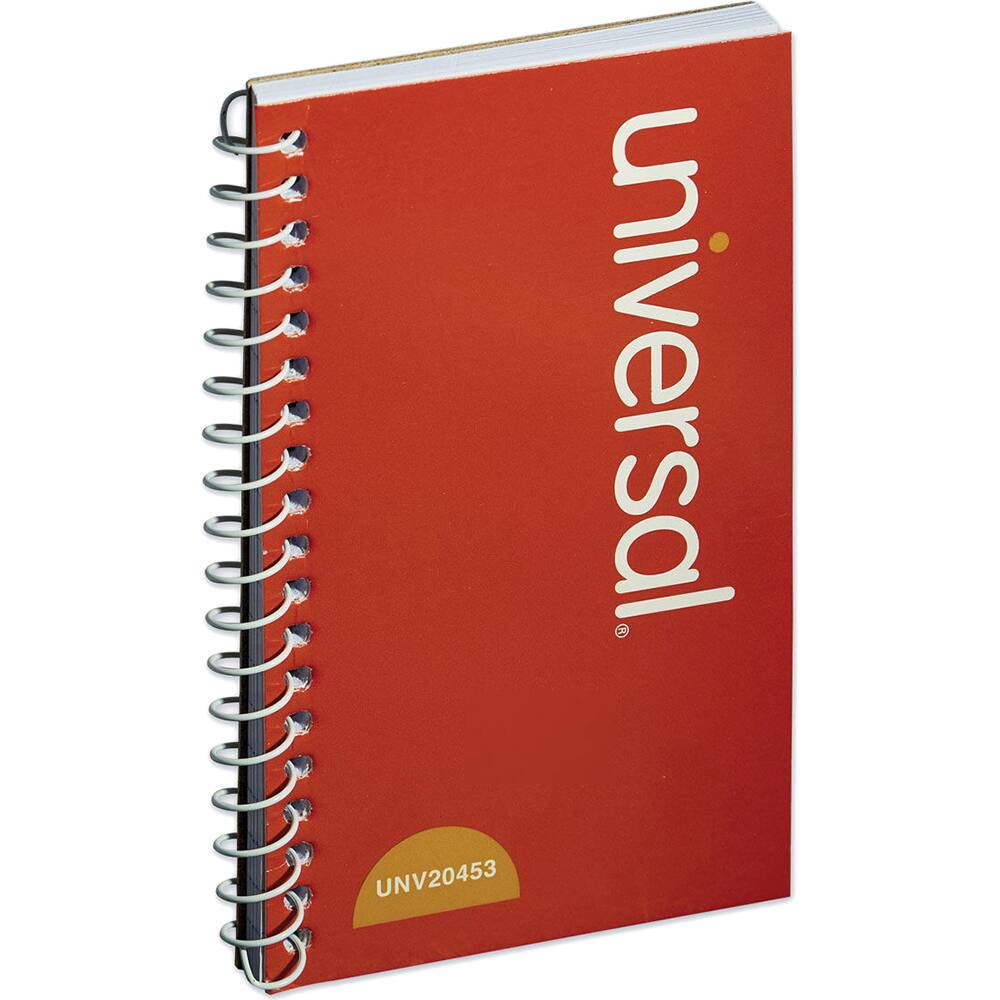Universal UNV20453 Wirebound Memo Book: 50 Sheets, White Paper 