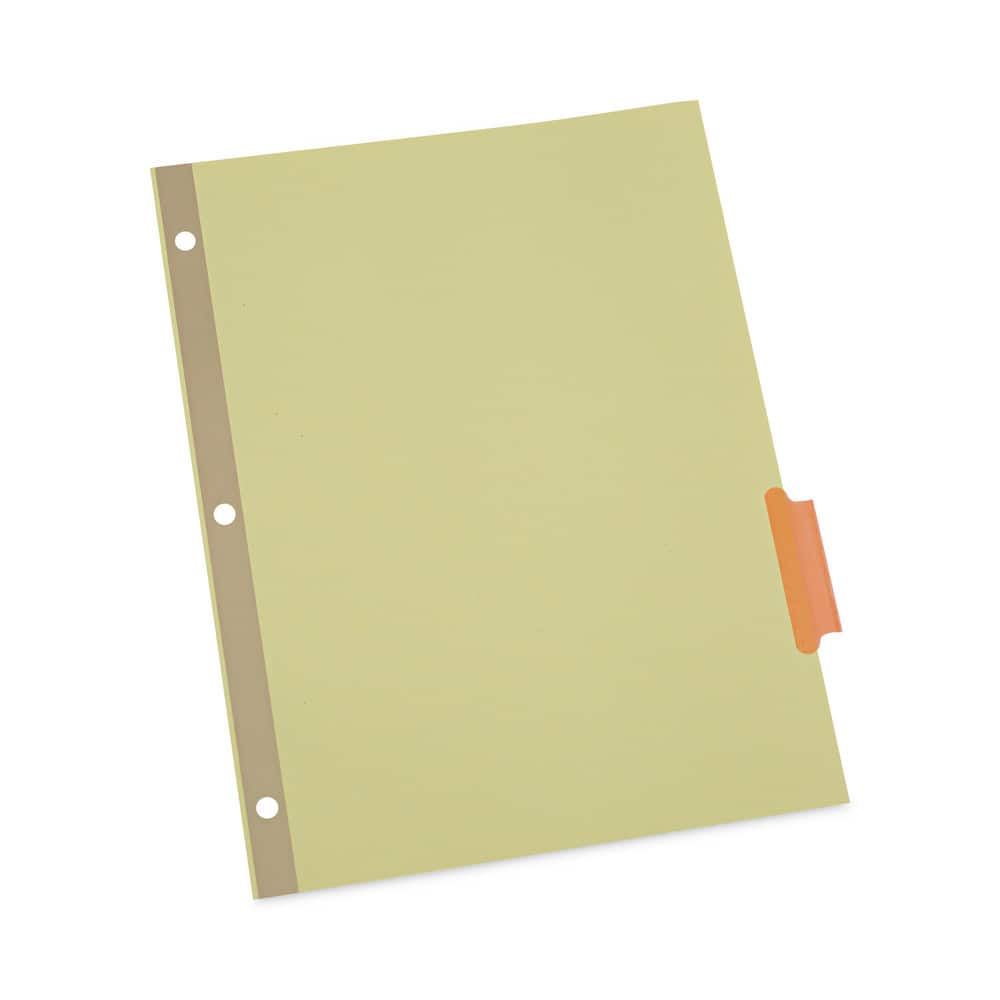 Universal UNV20860 Pack of (24), 8-1/2 x 11" 5 Tabs, Double Side Gold Mylar Reinforced, Insertable Extended Tab Indexes 