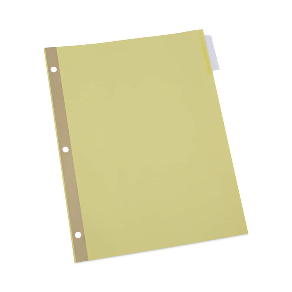 Universal UNV20861 Pack of (24),  8-1/2 x 11" 5 Tabs, Double-Sided, Gold Mylar Reinforced, Insertable Extended Tab Indexes 
