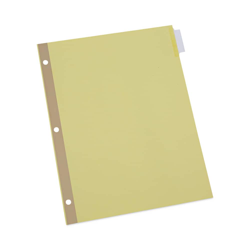 Universal UNV20891 Pack of (24), 8-1/2 x 11" 8 Tabs, Double Side Gold Mylar Reinforced, Insertable Extended Tab Indexes 