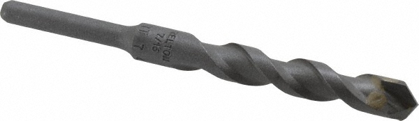 7/16" Dia, Straight Shank, Carbide-Tipped Rotary & Hammer Drill Bit - 2-1/2" Usable Length, 4" OAL