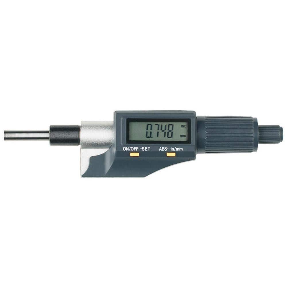 0 to 25mm Range, Flat Spindle Electronic Micrometer Head
