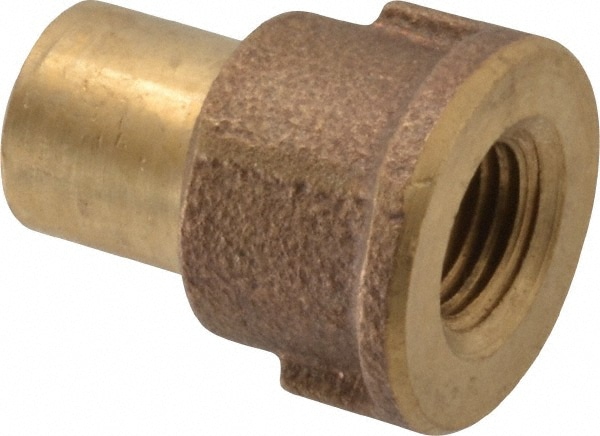 Cast Copper Pipe Adapter: 1/2" x 1/4" Fitting, FTG x F, Pressure Fitting