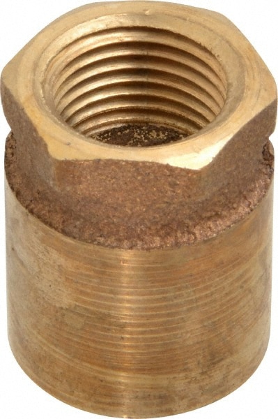Cast Copper Pipe Adapter: 1" x 1/2" Fitting, FTG x F, Pressure Fitting
