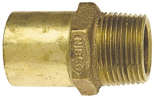 NIBCO B034550 Cast Copper Pipe Adapter: 1-1/4" Fitting, FTG x M, Pressure Fitting Image