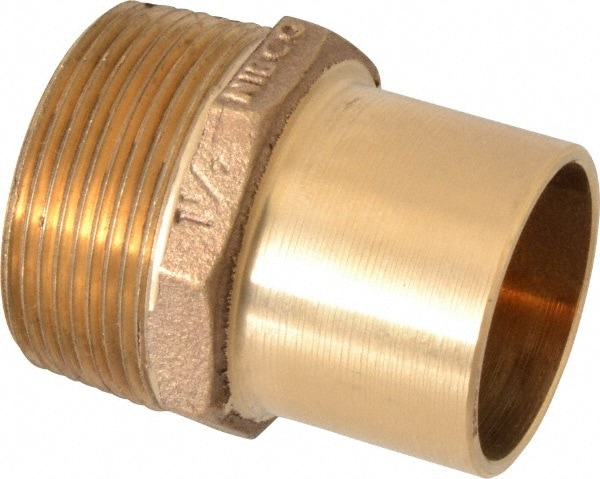 NIBCO B034700 Cast Copper Pipe Adapter: 1-1/2" Fitting, FTG x M, Pressure Fitting Image